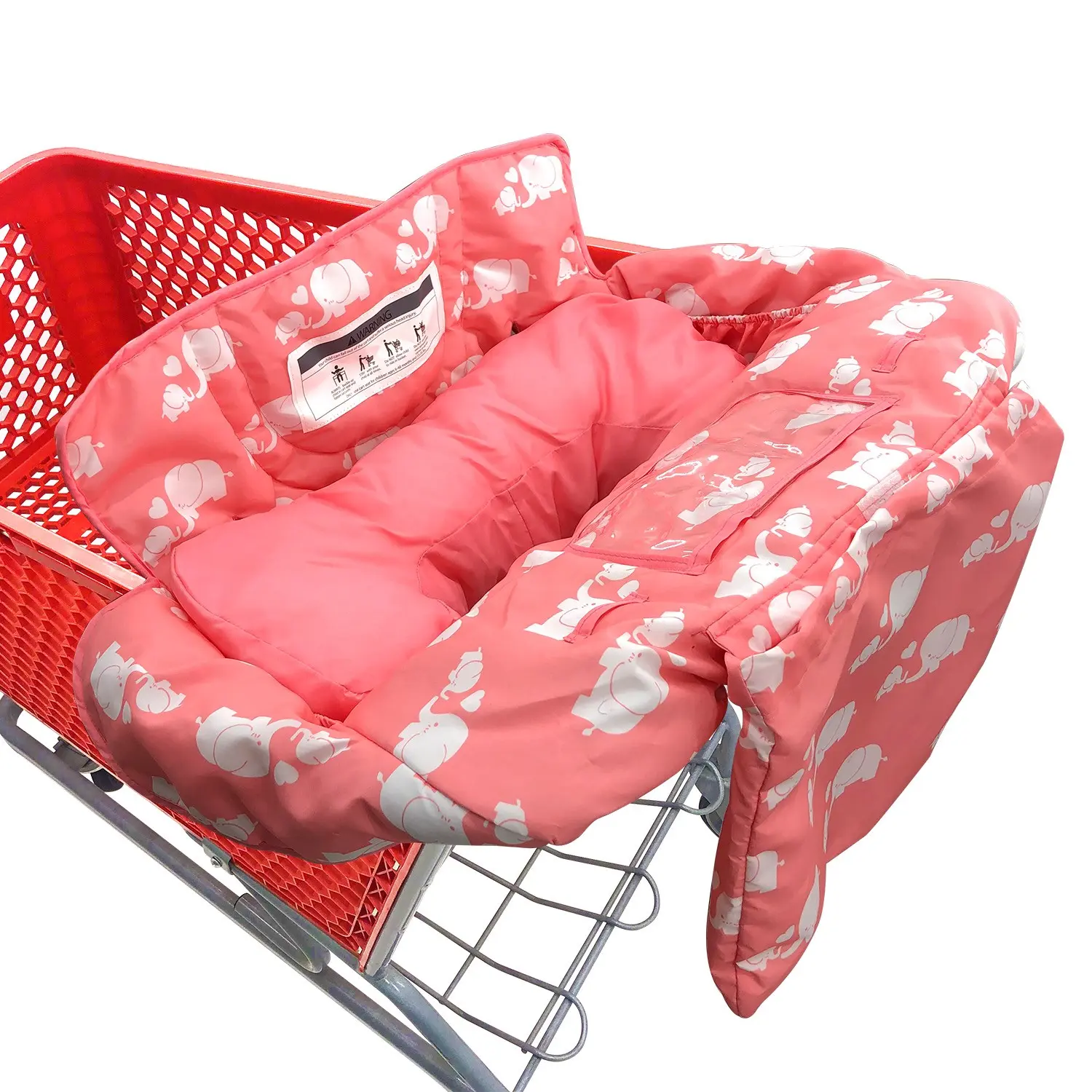 Supermarket Shopping Cart Seat Cushion, Thickened High Chair Cover with Pillow, Comfortable Stroller Accessories for Kids