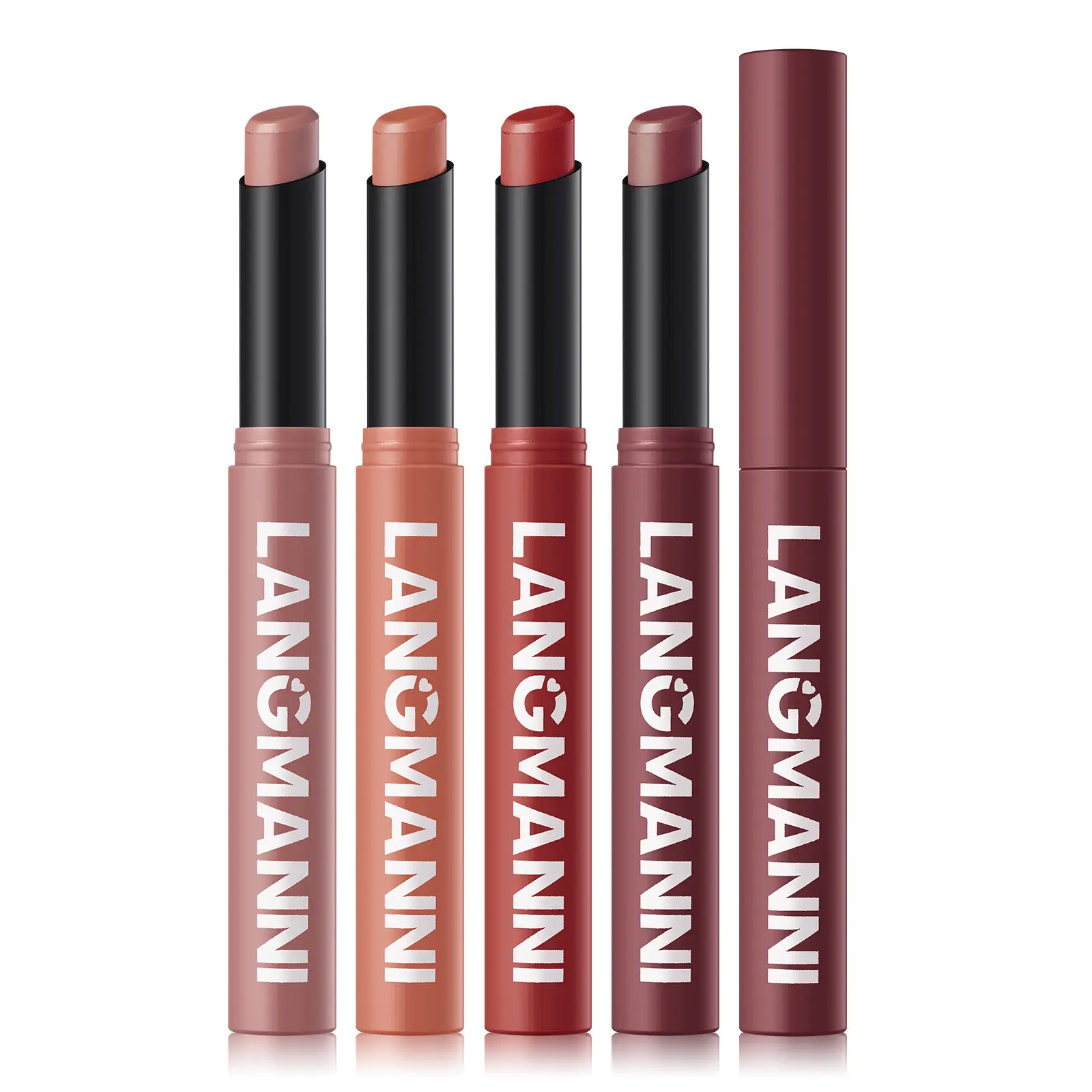 TikTok Trending 12 Shades Twist Up Slant Tip Matte Lip Liner Stick, Single Pack Cream Matte Lip Pencil, Long Lasting Non-Stick Cup Waterproof Lip Makeup