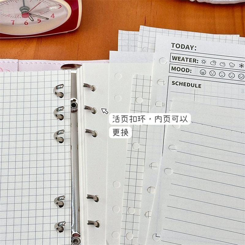 Chiikawa A6 Loose-leaf Notebook Cute Kawaii Portable Journal Book Students Detachable Pages Diary Planner Stationery Girl Gift