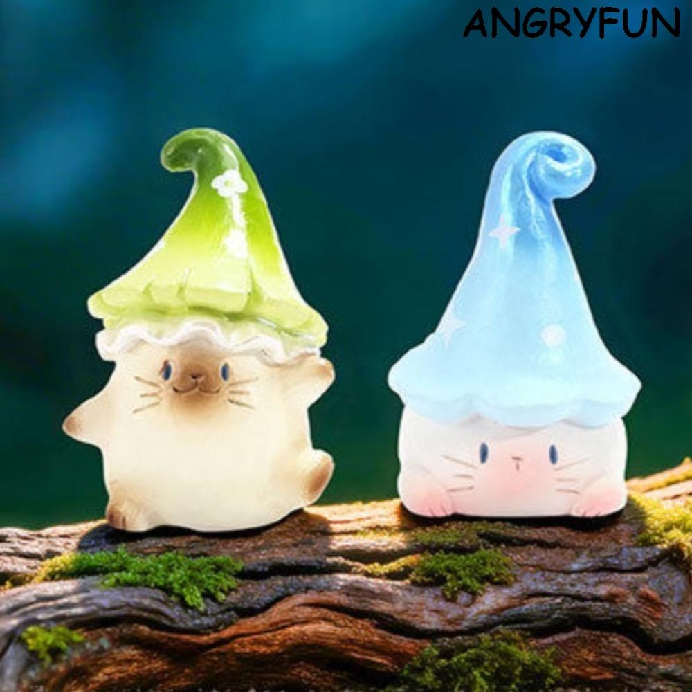 ANGRYFUN Cat Fantasy Mushroom Series Blind Box Figure – Cute Siamese Cat Collectible Mini Figurine, Desk Display Gift for Girls and Collectors