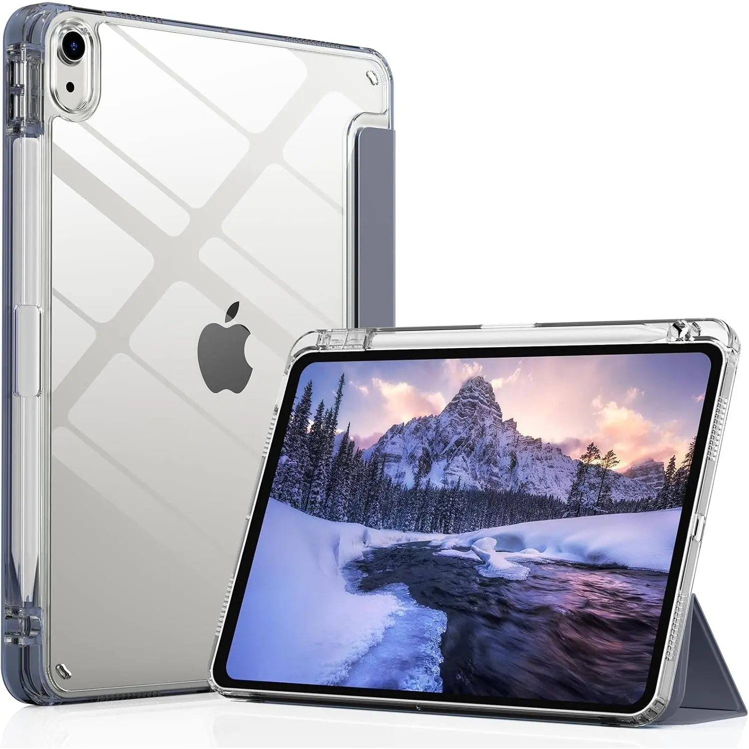 for iPad Air 11 Inch Case M4/M3/M2 (2026/2025/2024), and iPad Air 5th/4th Generation 10.9 Inch (2022/2020), Full  Clear  Case TPU Protective Shell with Slot for Pencil,
