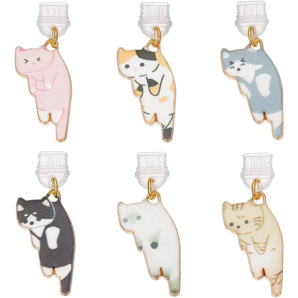 6 count Dust Plug Charm Type C Anti Dust Plugs 1.7 inch Long Mobile  Plug with  Pendants USB C-Port Caps Protector  Port Plugs Pendant for  Type C Phone