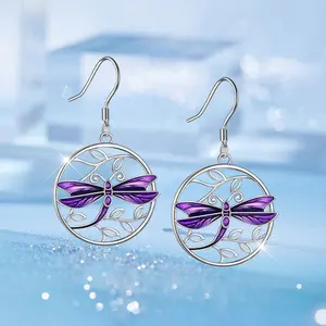 Dragonfly Earrings, Simple Personality Fashion Jewelry, Creative Exquisite Versatile Accessory for Party Commemorations, Christmas & Birthday Gifts