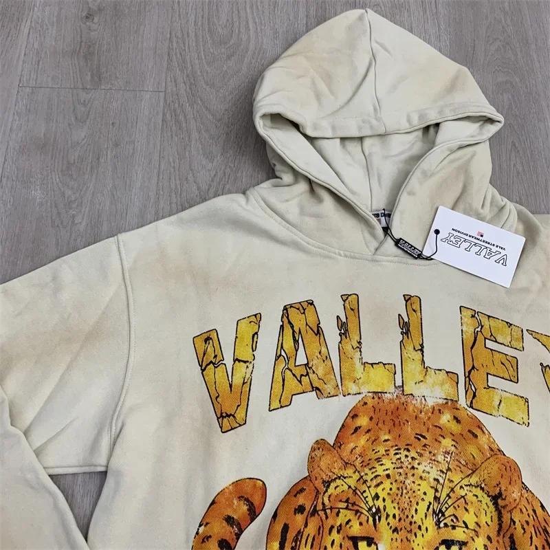 Ebb Supply Red Washed VALLEY Oversized Hoodies Men Women American Pure Cotton Vale Embroidered Logo Zip Jackets Casual Outerwear