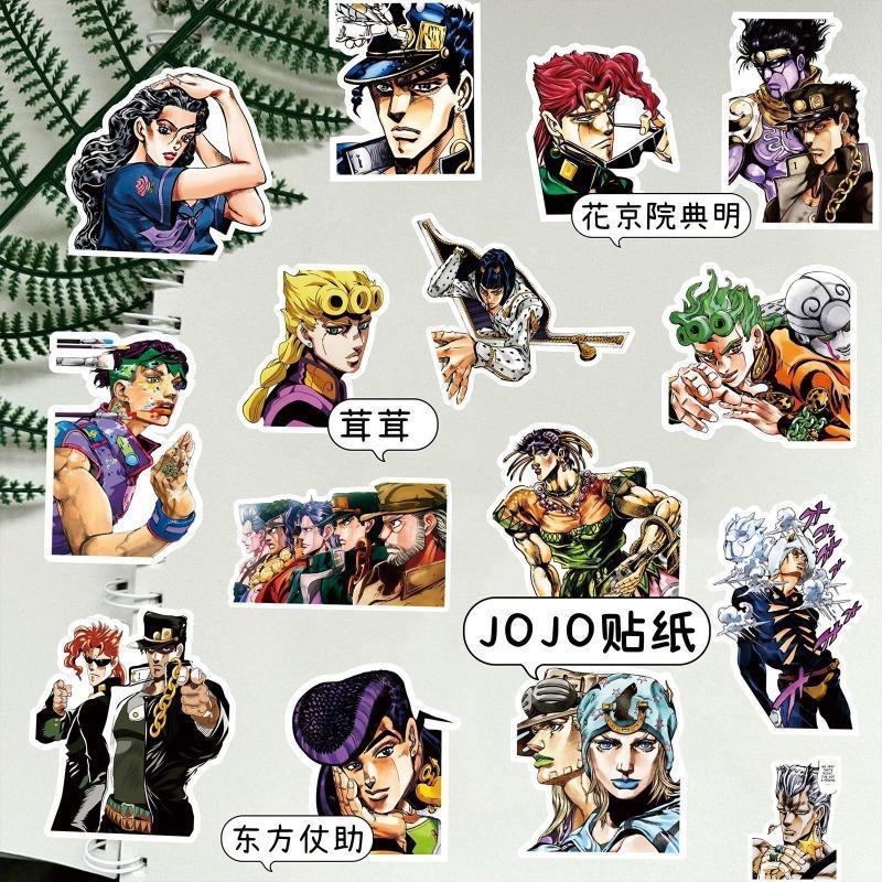 82PCS Kujo Jotaro Anime Stickers JoJo Bizarre Adventure Sticker Higashikata Josuke Bruno Buccellati Cartoon Decals