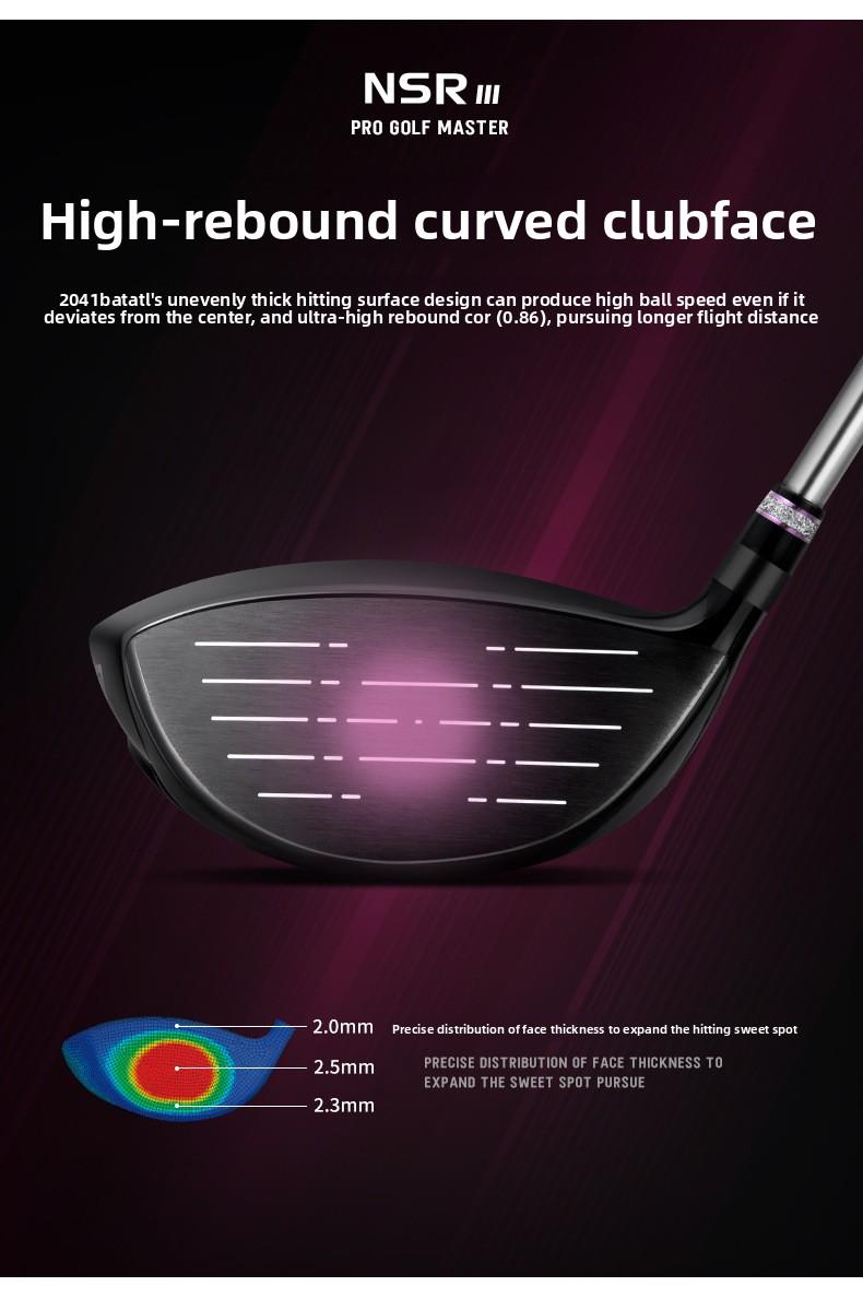 Women's Golf Clubs: Titanium Driver (No.1) and Fairway Woods (No.3 & 5) - Carbon Shafts, High-COR Design