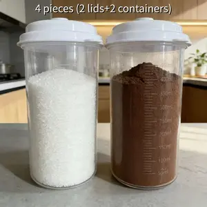 450ml Clear Plastic Shaker Bottle with Precise Measuring Scale, Leakproof Flip Top Portable Mix Cup with Hanging Loop, Ideal for Protein Shakes, Smoothies, Baking & Kitchen Liquid Measuring