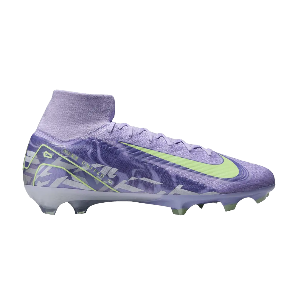 Nike Zoom Mercurial Superfly 10 Elite FG 'United Pack 2025' (Unisex) Purple Agate/Barely Volt football boots HF1603 500