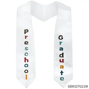 pesenar Preschool Graduate Satin Stole - Colorful Letter Graduation Sash for Kindergarten & Preschool Graduation Ceremony