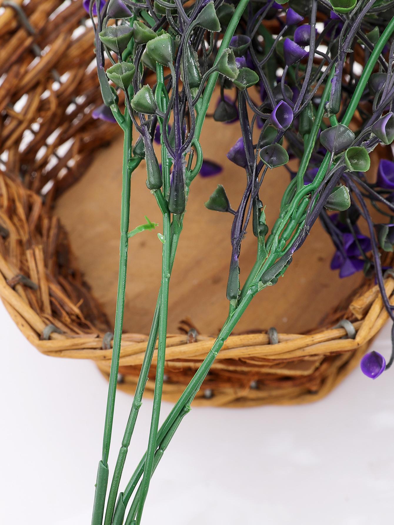 Simulated Orchid Vine Green Yellow Purple Fake Plant Wall Hanging Basket Flower Wedding Home Garden Decoration Aitificial Rattan Decorative Fruit