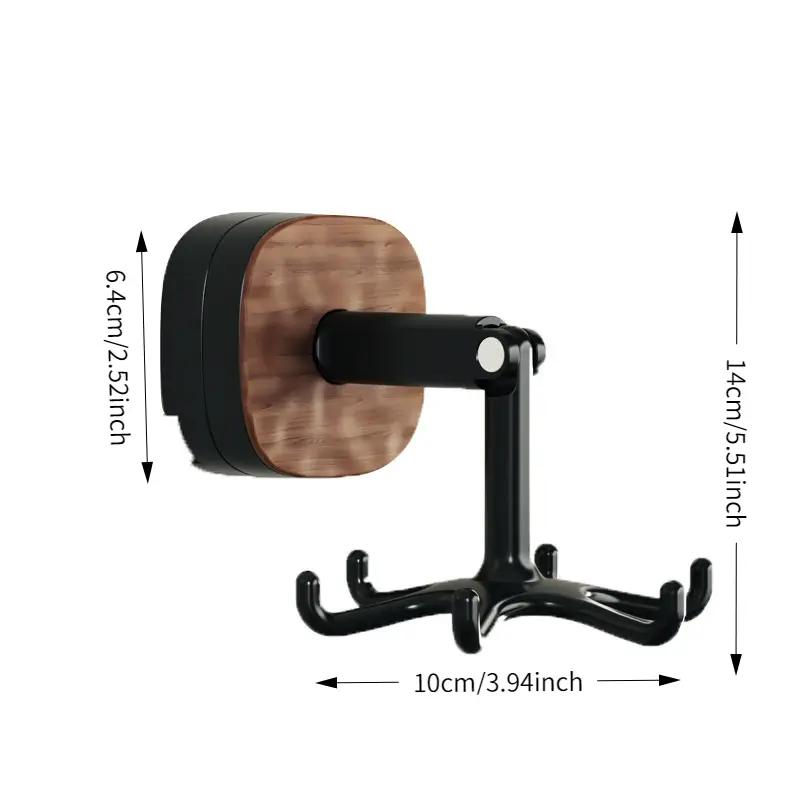 6-Claw Hook for Kitchen Utensils, 360° Rotatable and Foldable, No Drilling Required (vacuum), Wall Mounted Storage, Also for Bathroom, Bedroom, Office