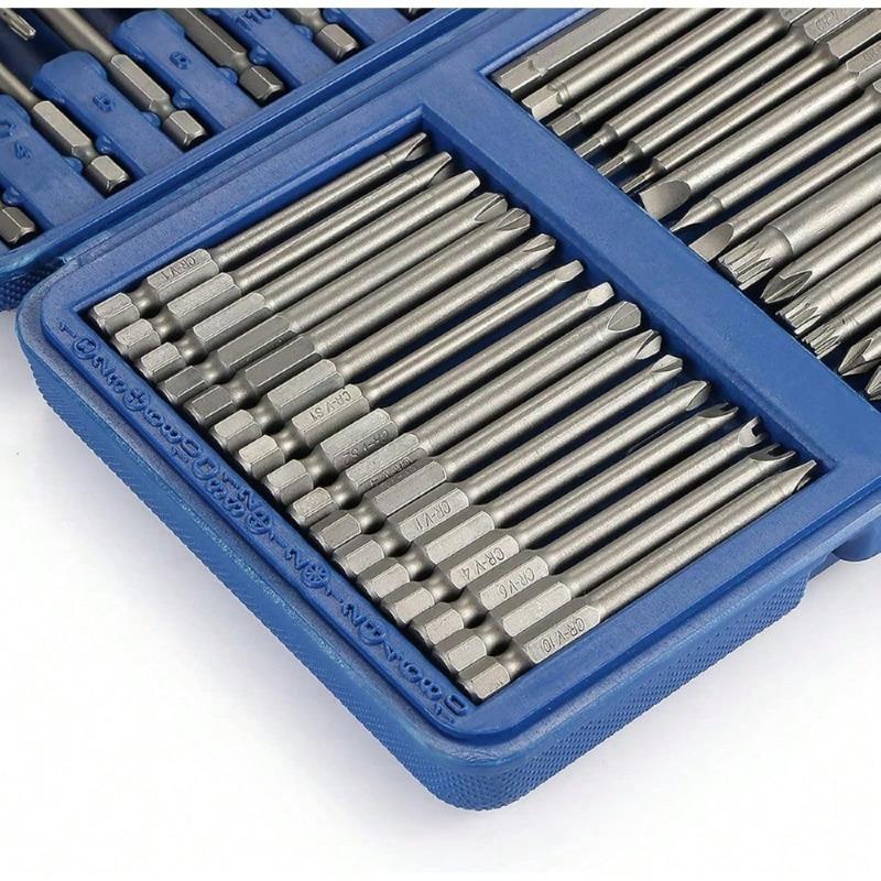 Screwdriver Bit Set, Security Bit Set Extra Long Magnetic Driver Kit, Drill Screwdriver Bit Set, Screw Driver Bits With Case, Hex, Star Bits, Square, Spanner Bits - 50Pcs1 BY