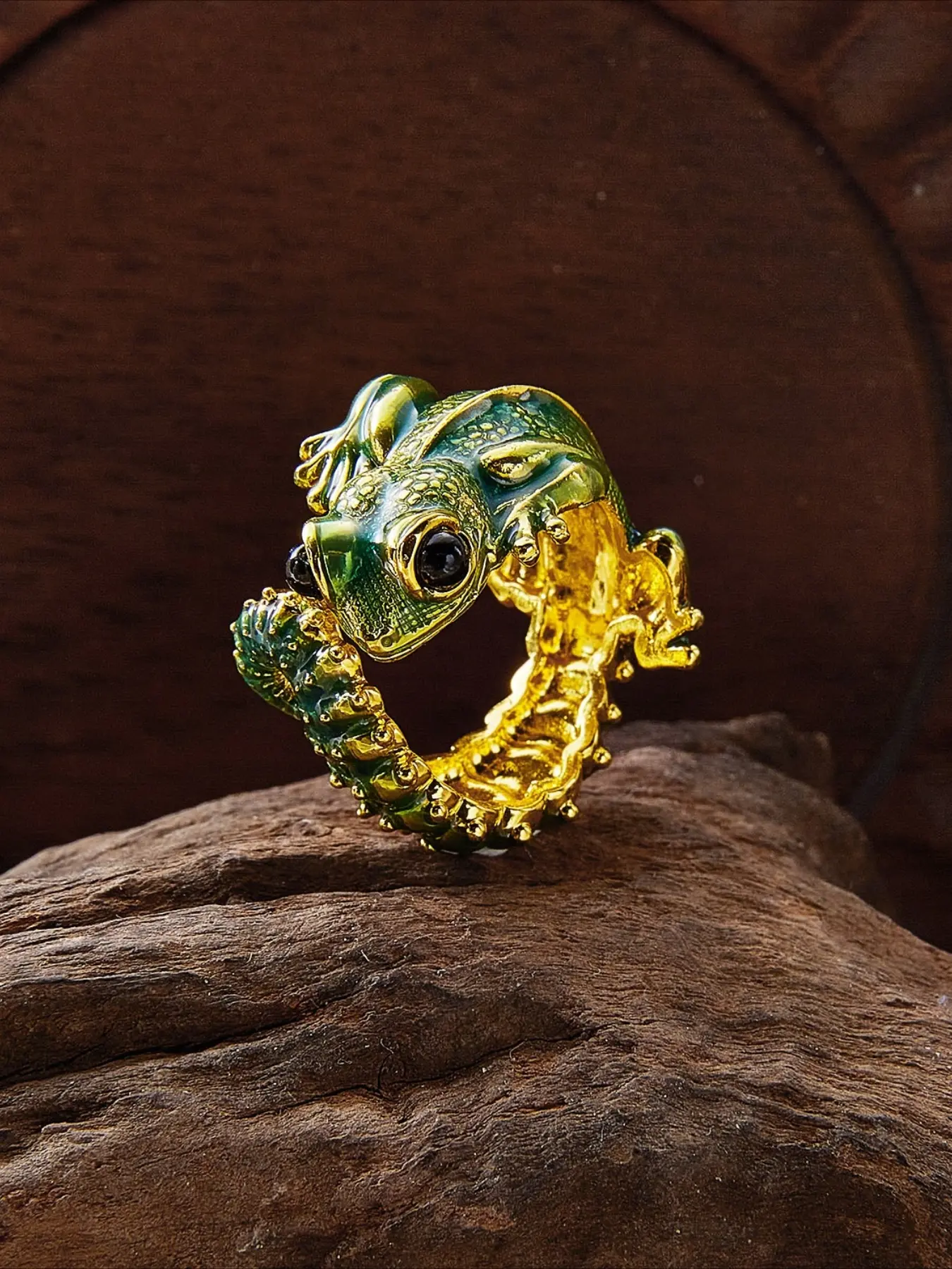 1Pc Cute Unique Gold Lizard Adjustable Open Ring Suitable for Daily Party Halloween Wear Halloween Birthday Gift for Men Women Jewelry Rings