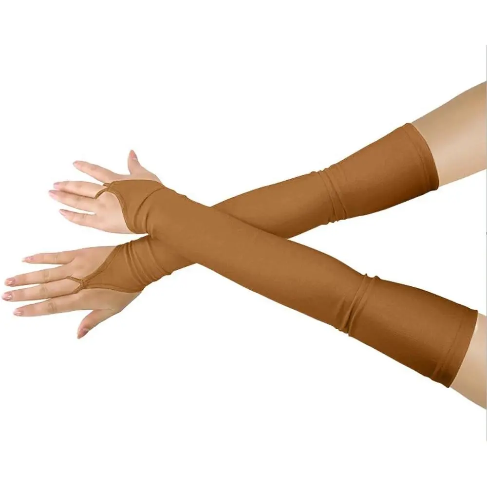 Girls' Boys' Adults' Stretchy Spandex Fingerless Over Elbow  Catsuit Opera Long Gloves