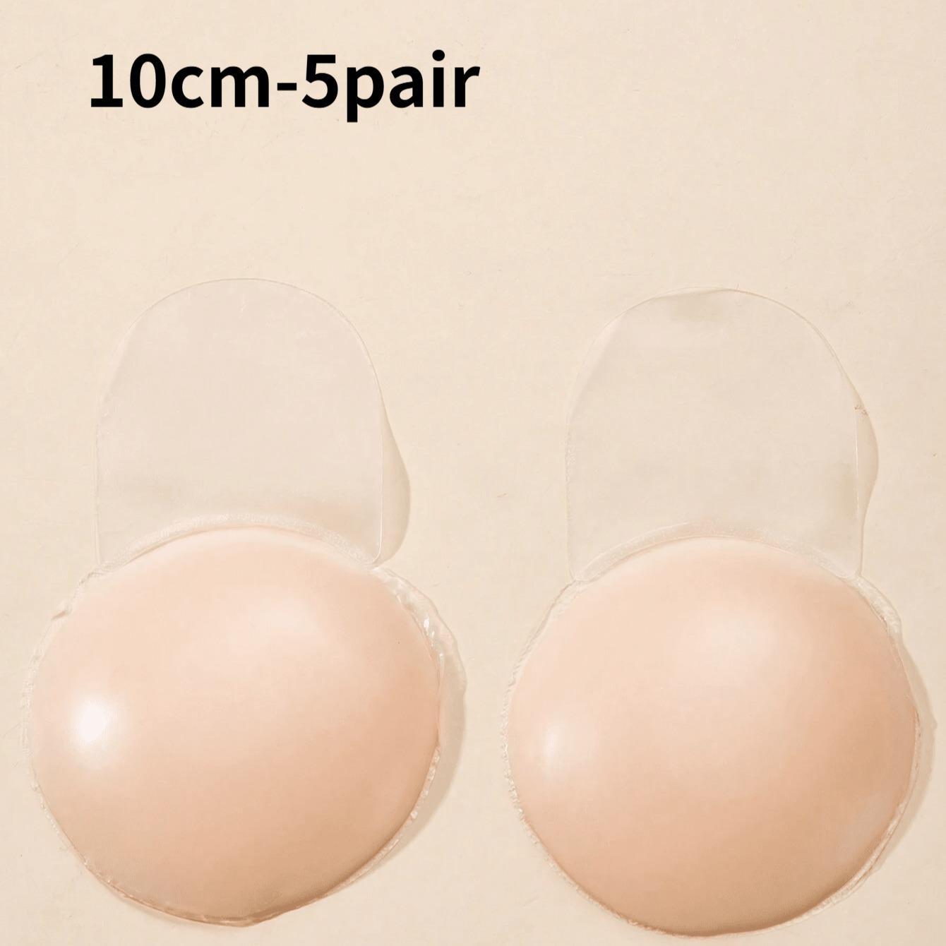 2pcs Reusable Silicone Breast Pads for Women Strapless Invisible Wedding Underwear Silicone Bra Insert Adjustable Push-Up for Summer Anti-Visible Nipple Covers Heat-Resistant Enhances Lift