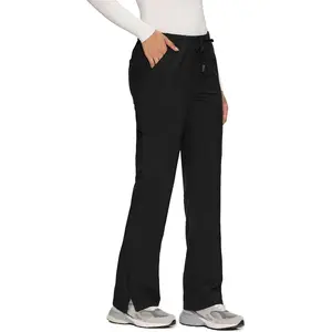 Women’s Scrub Pants – Soft Stretch Cargo with 8 Pockets, Loose Fit – Consider Sizing DownGift.