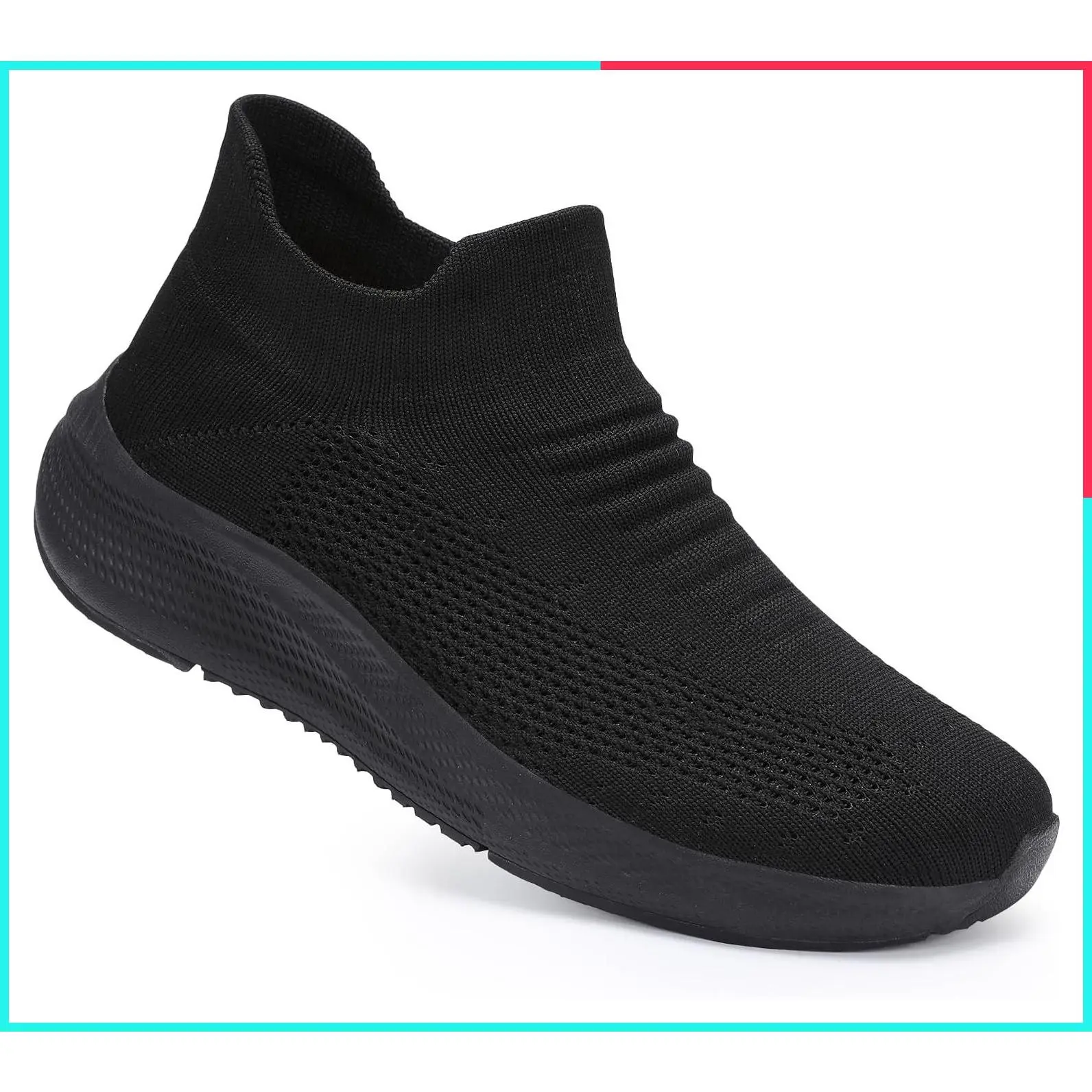 Women's Slip-On Walking Shoes Lightweight Comfortable Breathable Non-Slip Mesh Sock Sneakers for Work Sport Tennis Running Casual