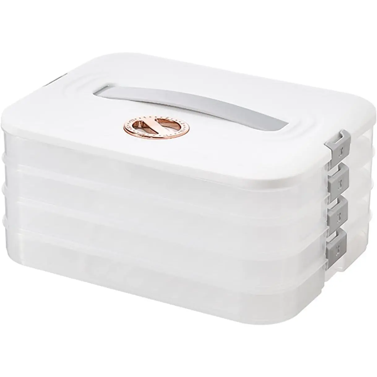 4-Layer  Storage Containers with  Dumpling Storage Box |  Sealing,Stackable  Containers