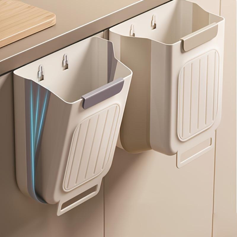 Foldable, Collapsible Kitchen Trash Can, Hanging Trash Bin, Space-saving Hanging Garbage Can for Kitchen Cabinets, Kitchen Accessories, Home Trash Can, Household Waste Bin