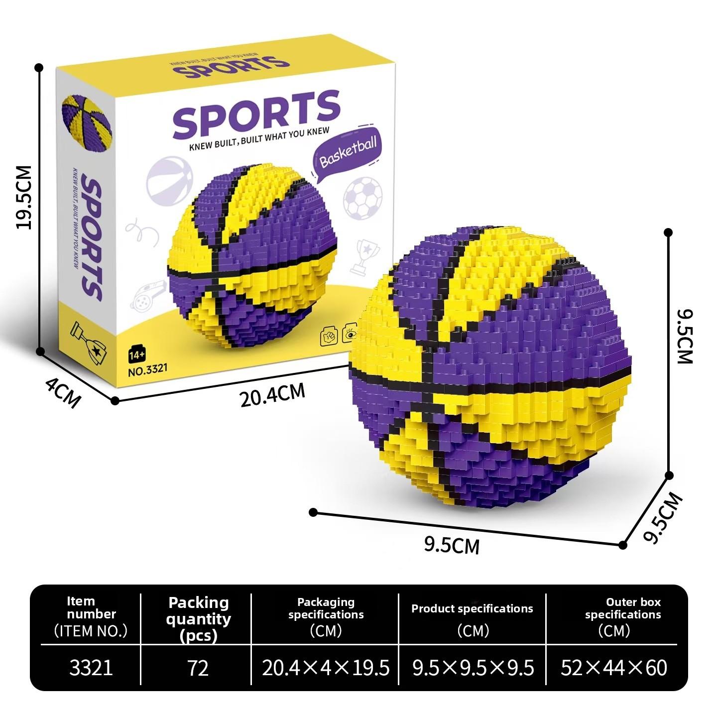 Popular football building blocks, freely assembled educational toys, micro-particle ornaments, export building blocks