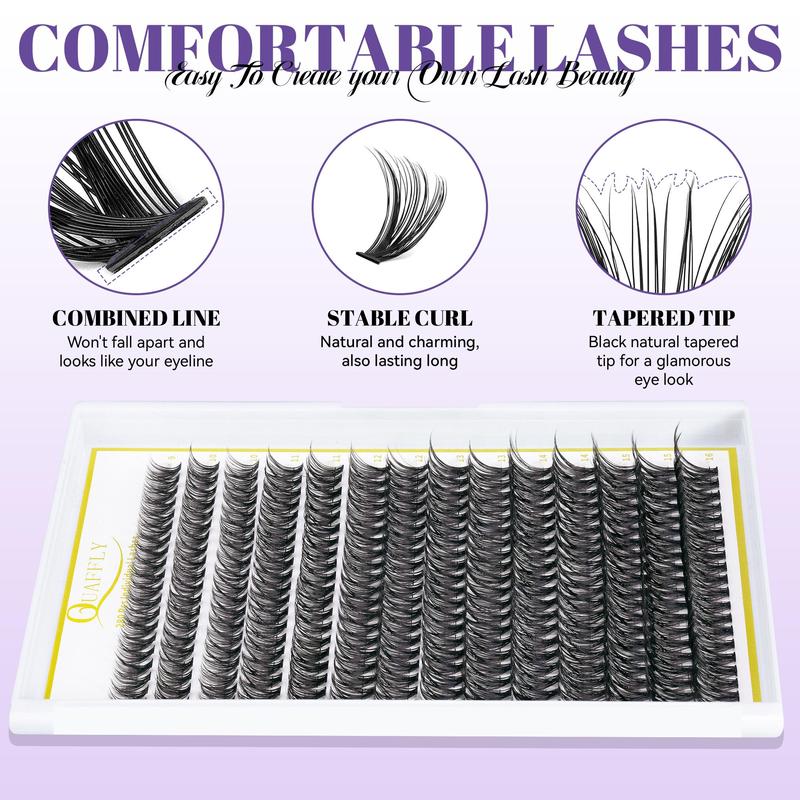 Mixed-Length False Eyelashes Eyelash Extensions Kit with Bond & Seal, Remover, Tweezers & Eyelash Curler, 1 Box Natural-Look, Self-Grafting Eyelash Clusters #TOP PICKS Mixed-Length False Eyelashes Eyelash Extensions Kit with Bond & Seal, Remover, Tweezers & Eyelash Curler, 1 Box Natural-Look, Self-Grafting Eyelash Clusters #TOP PICKS