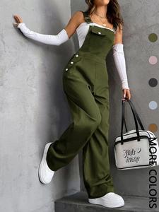 women's plain pocket overalls, casual comfy strap design overalls for daily wear, ladies clothes for all seasons, dungarees, overall jumpsuit women, sailors dungarees, womenswear, adjustable strap overalls