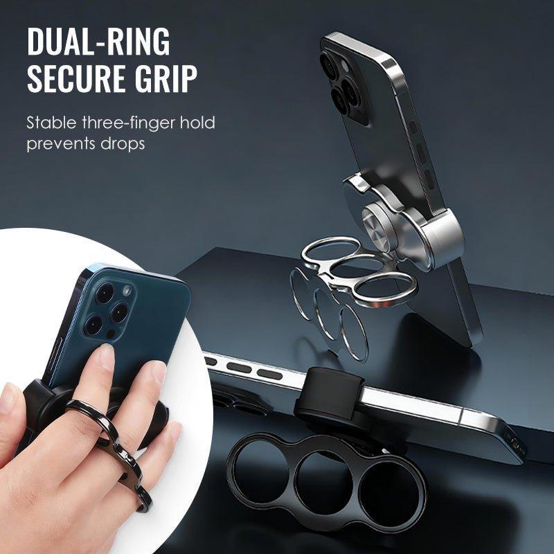 Dual-Ring Three-Finger Back Clip Holder