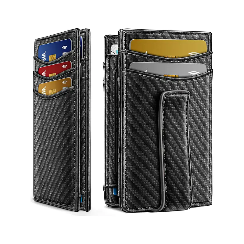 style men's  card holder with USD clip, large capacity magnetic wallet, minimalist style, men's anti-theft aluminum card case with RFID protection, can hold a tracker, European and American style card day surprise gift party pack non-slip handle