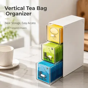 Multi-grid Clear Drawer Storage Box, Stackable Dustproof Organizer Rack, Keep Items Neat And Accessible For Quick Pick-Up.