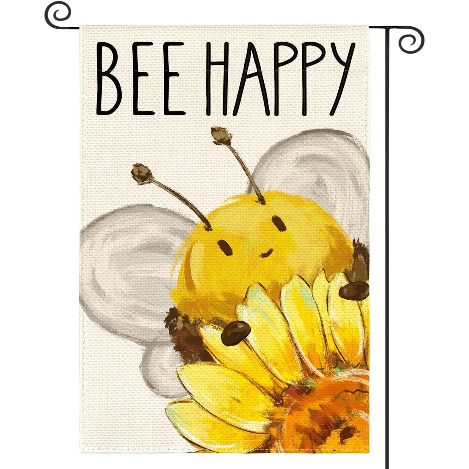 Summer Bees Happy Garden Flag Double Sided Outdoor Sunflower Party Holiday Courtyard Outdoor Decoration