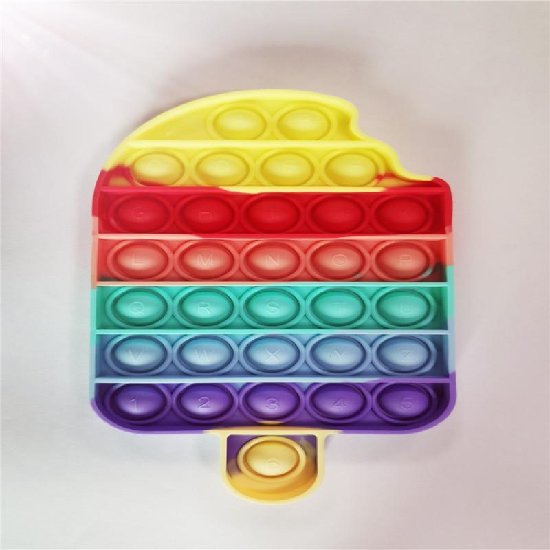 Ice cream push pop fidget toys, bubble sensory toys, stress reliever, autism, anti stress tiny  fidgets