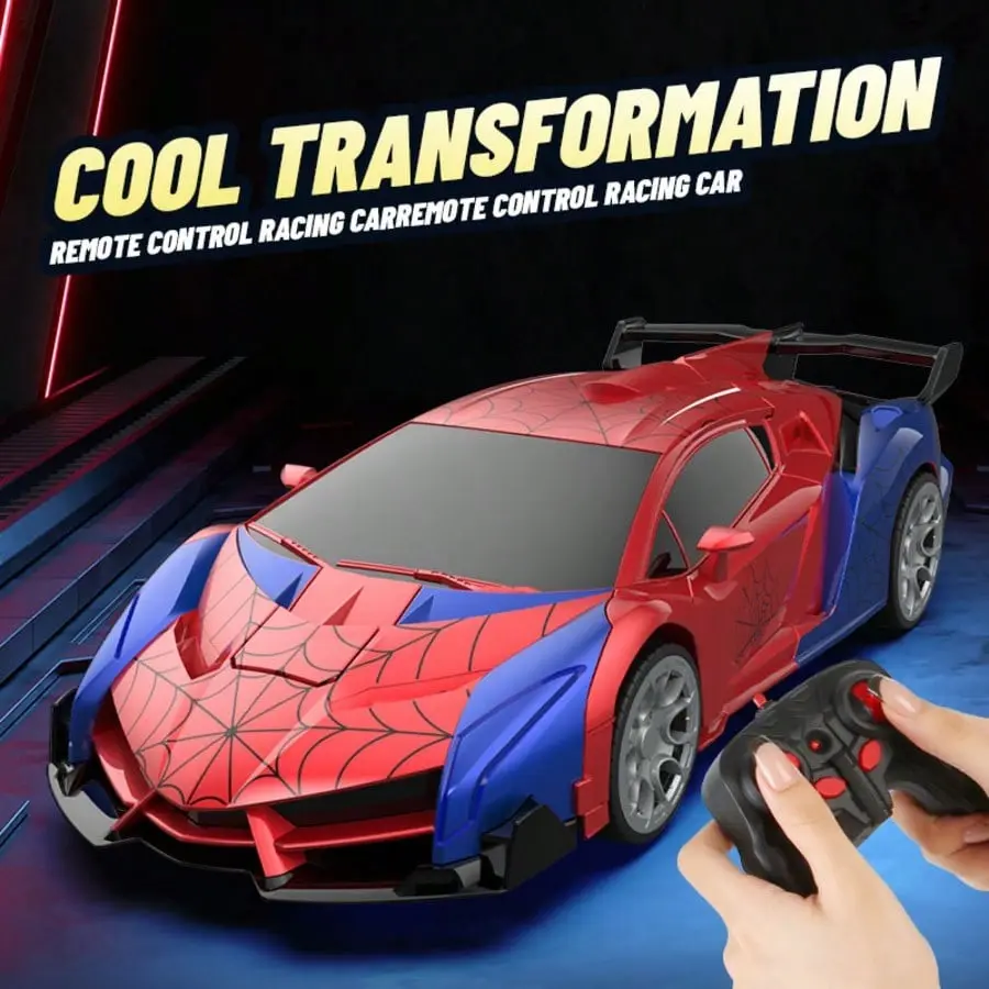 Remote Control Transformable Car, One-Button Robot Transformation, Electric Remote Control Car, Rechargeable RC Car, Toy Car, Fun and Educational Playset