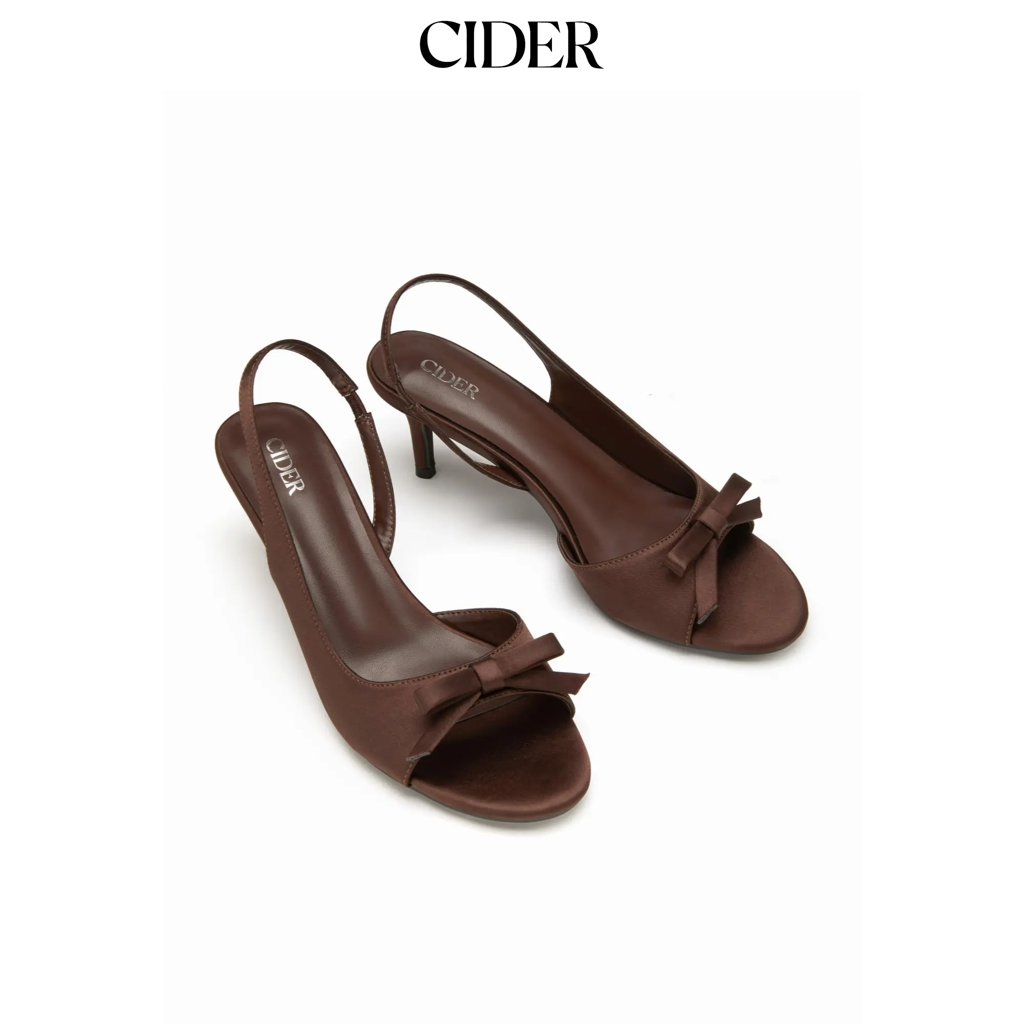 Cider BOWKNOT DECOR SLINGBACK SANDALS SohoChic