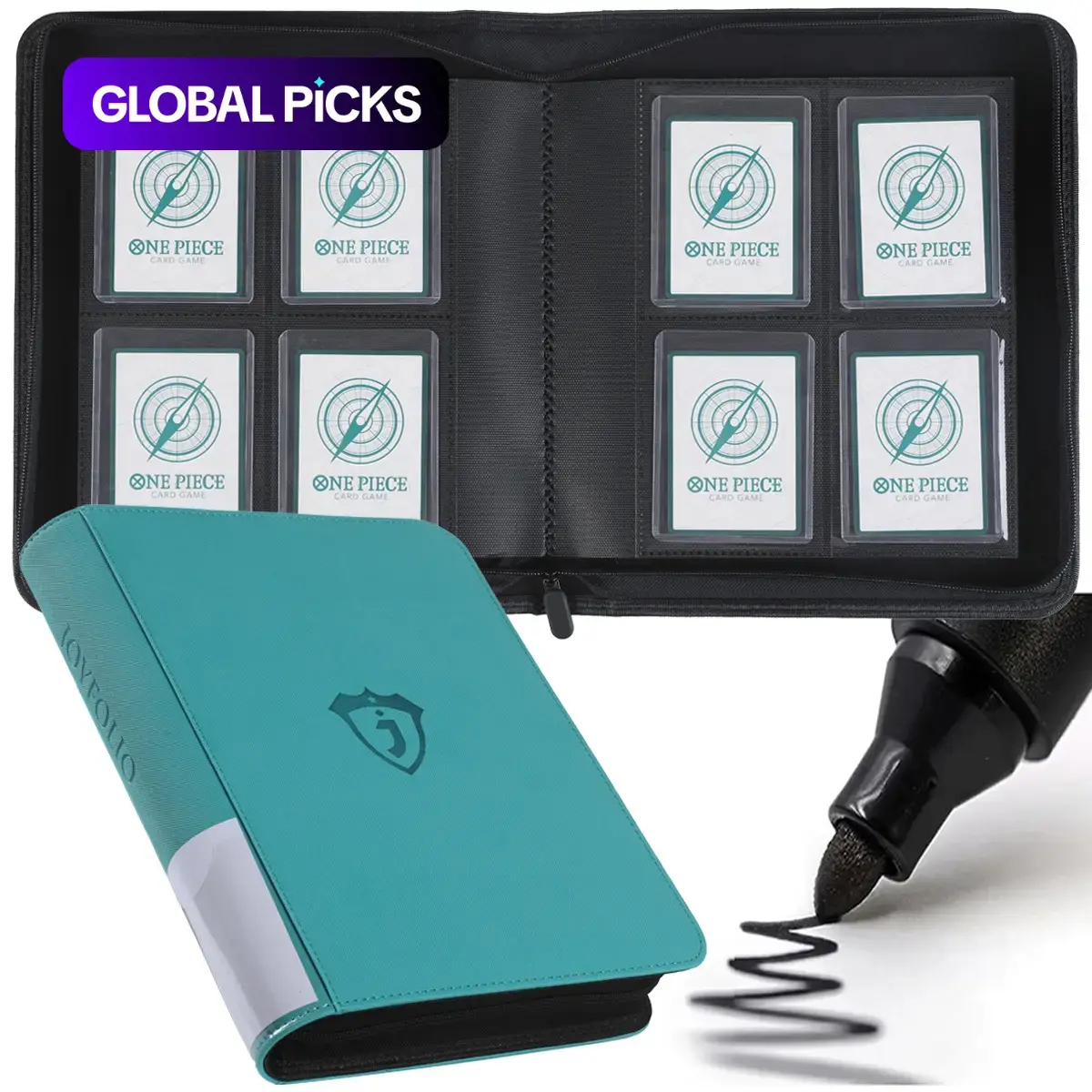Toploader Binder, Holds 128 Top Loaders, 4‑Pocket Design for 3"x4" Rigid Card Holders, Trading Card Storage, Trading Card Organizer, Ideal for Trading and Sports Cards #GLOBAL PICKS