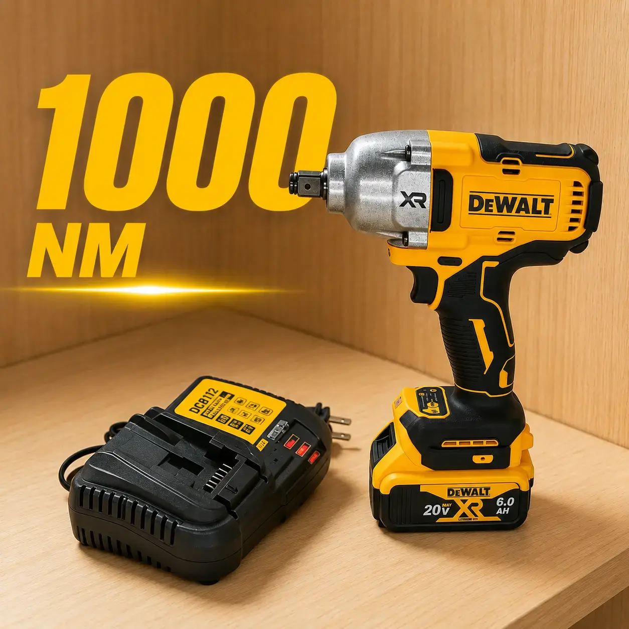 DEWALT DCF900 20V Brushless Cordless Impact Wrench - 1/2 in Hog Ring Anvil Power Tool, for Professional & DIY Enthusiasts (Cordless & Power Impact Wrenches Category), Cordless Impact Wrenches