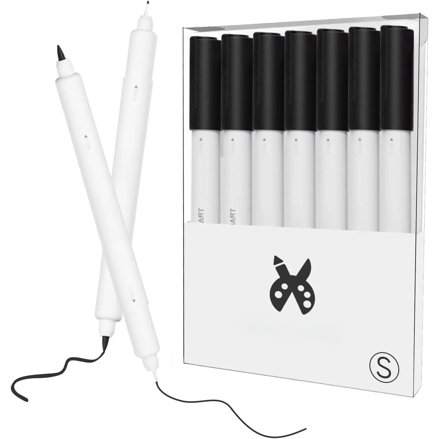 Black Pens for Cricut Joy/,  Tips 7 count Black Markers Pens Set Waterbased Ink  Fine Point Pen (0.4 Tip & 1.0 Tip)