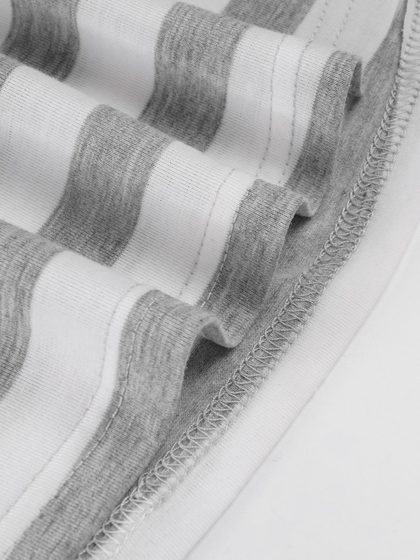 Women's Striped Print Tee, Casual Printed Slim-fitting Shortsleeve T-shirt, Ladies Summer Clothes for Daily Wear, Top, Tshirt, Womenswear, Casual Fashionable Top