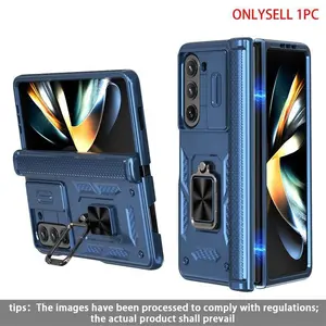 Foldable Lens Push-Pull Window Anti-Drop Shockproof Phone Case, Compatible with Samsung Galaxy Z Fold7 Z Fold6 Z Fold5