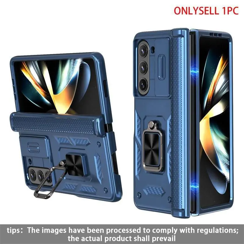 Foldable Lens Push-Pull Window Anti-Drop Shockproof Phone Case, Compatible with Samsung Galaxy Z Fold7 Z Fold6 Z Fold5
