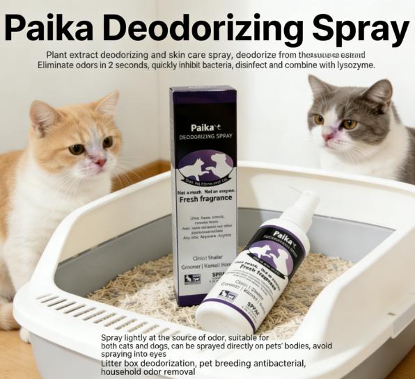 Paika Pet Odor Eliminator Spray, Effective Dog & Cat Freshener, Long-Lasting Scent Neutralizer, Easy-To-Use Animal Care Product