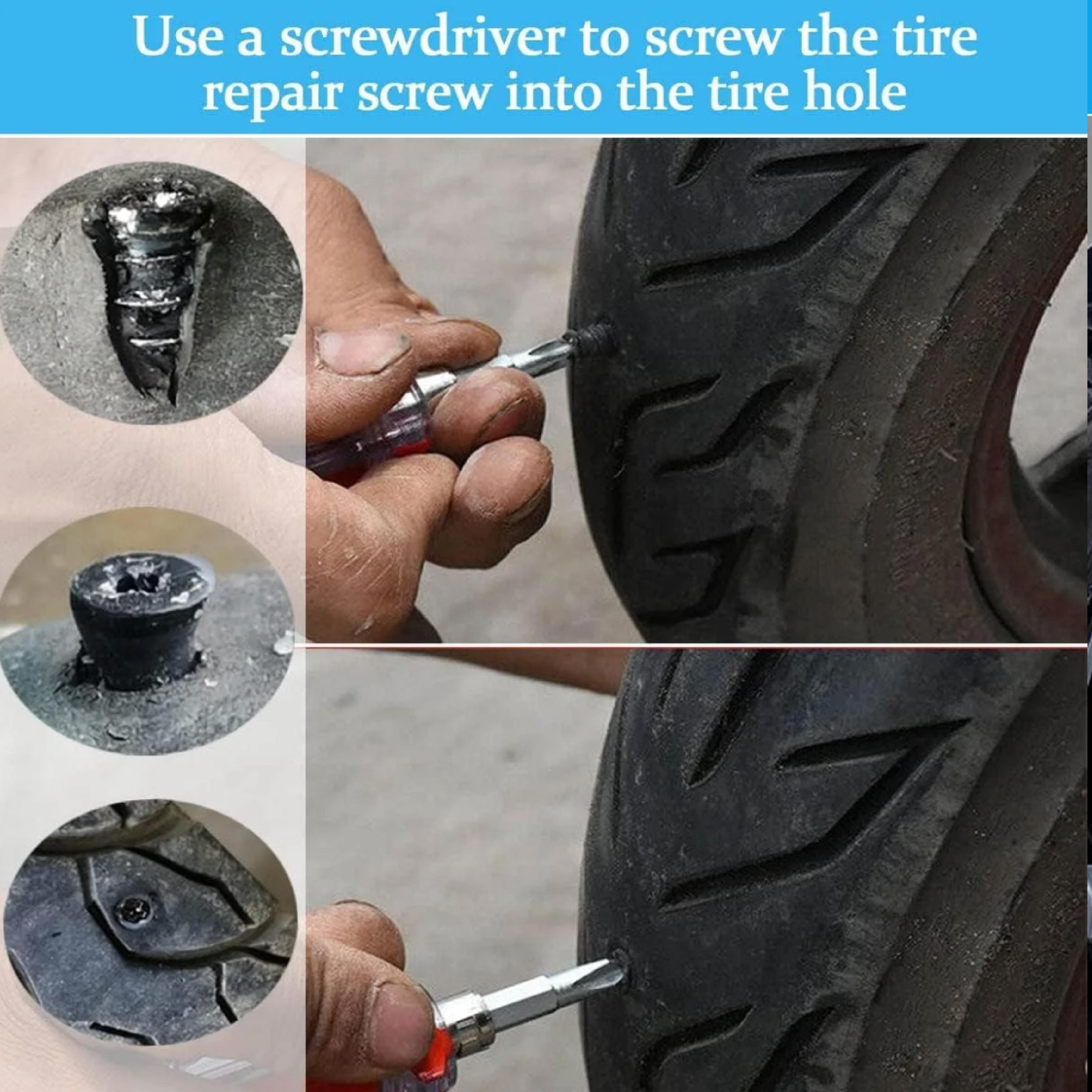 31-Piece Emergency Tire Repair Kit For Motorcycle & Electric Vehicle Vacuum Tires – Quick Fix with Glue Nails