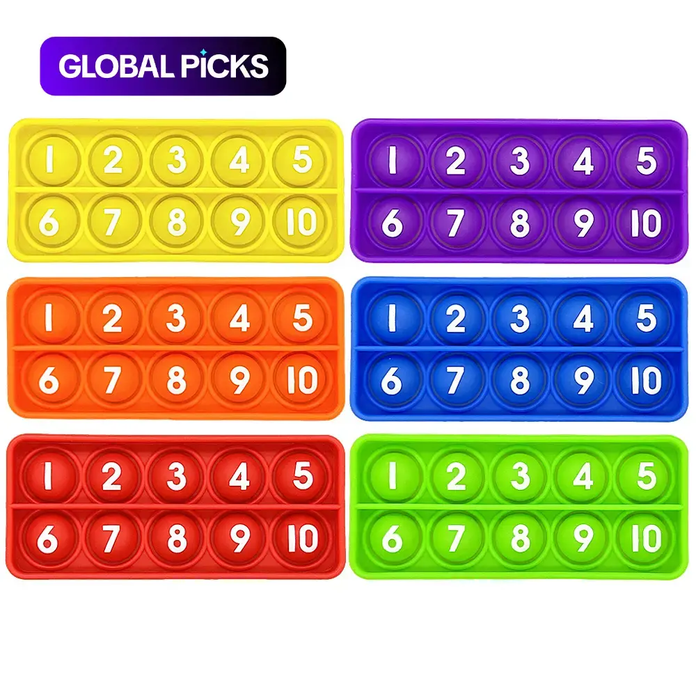 6pcs Ten Frame Pop Board, Math Manipulative Fidget Sensory Toy for Preschool Kindergarten Classroom Must Haves, Educational Toys for 4-6 Years, Fun Math Games for Kid Teacher Homeschool Supplies, Math Learning Tools, Math Teaching Aid #GLOBAL PICKS
