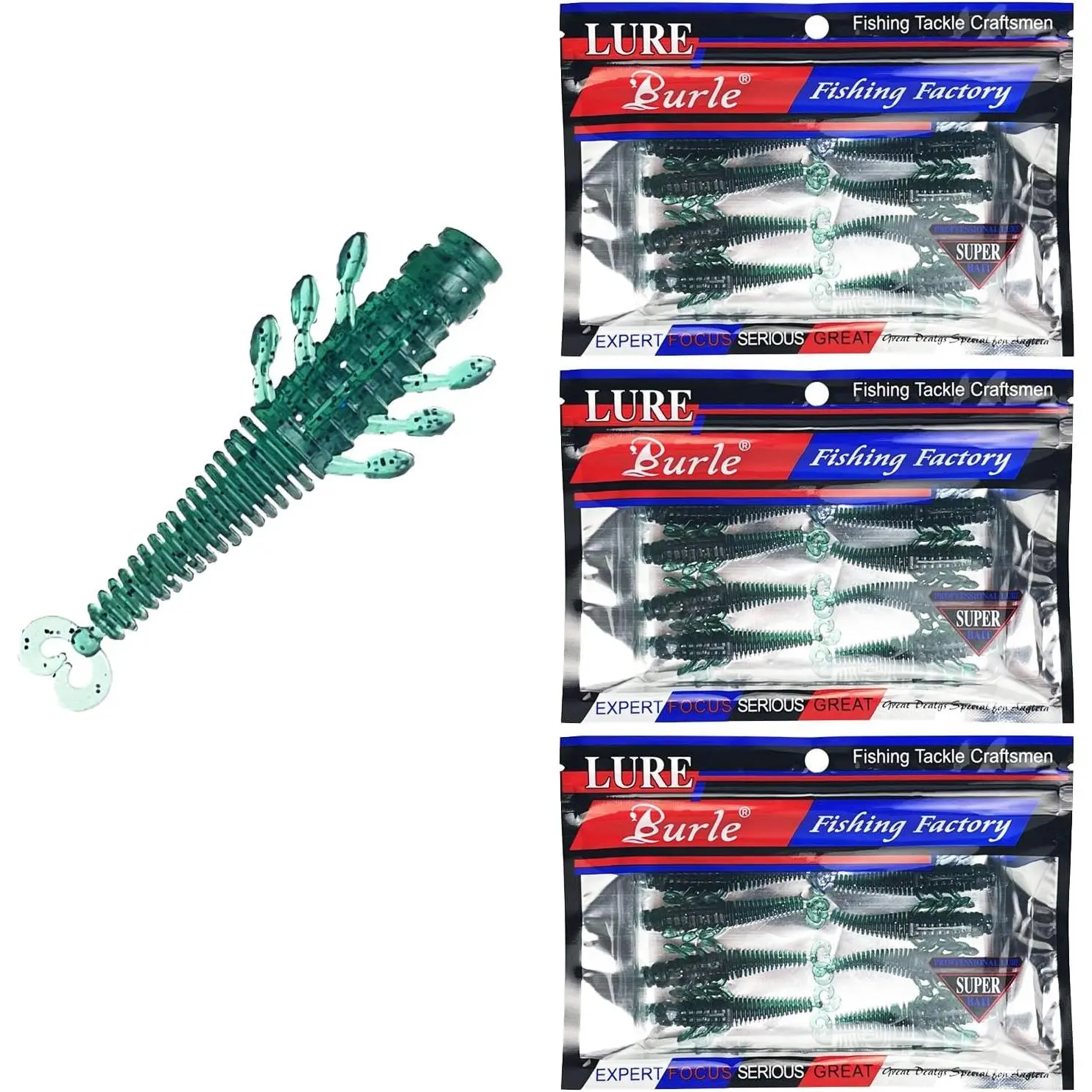 Soft Bionic Scorpion Fishing Lure, High Elastic, Threaded Lure Soft (24pcs/Pack of 3bags)
