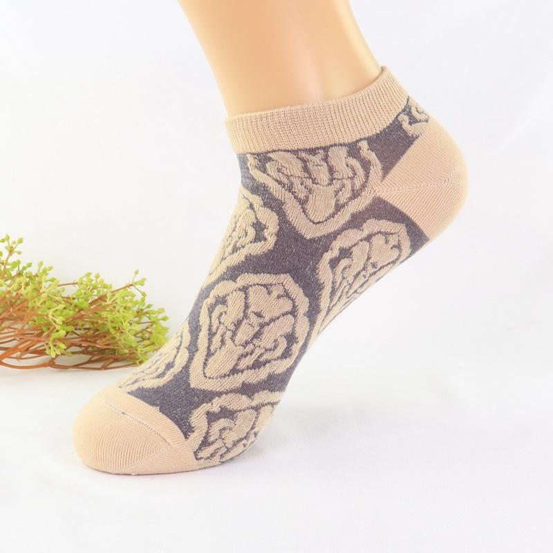Spring and Autumn Women's Thin Cotton Low-Cut Vintage Socks, Korean Style Summer Breathable Short Socks, Low-Cut Socks
