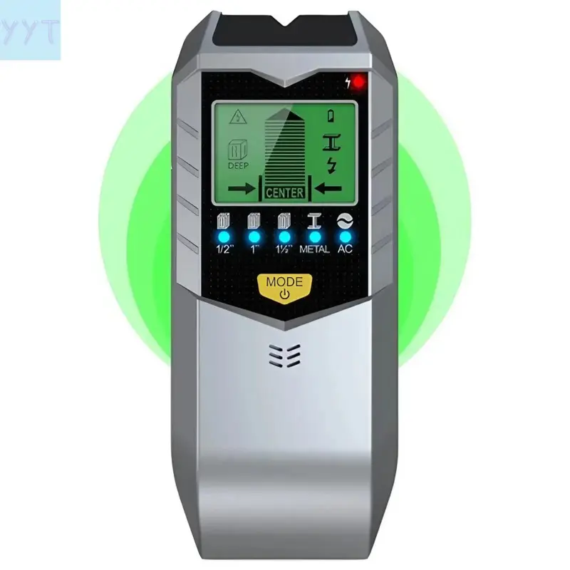 YYT1 5 in 1 Stud Finders, Scanner, Multipurpose Heavy Duty Stud Finders with HD LCD Display, Physical Measuring Instrument Wood, Metal, AC Wire, Beam & Pipe, Detector, Meter, Tool, Hardware