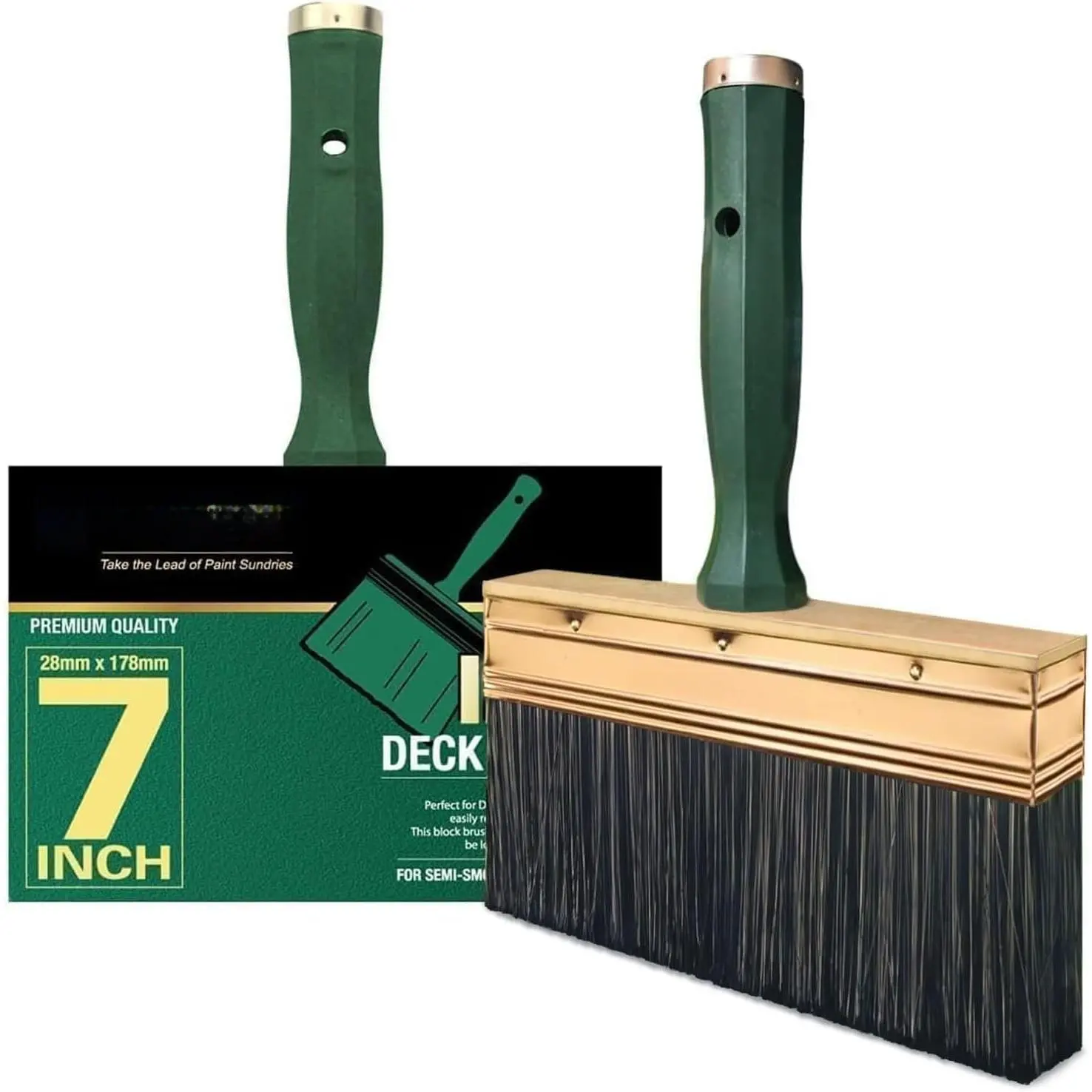 Origin 7 Inch  Brush, Deck Stain Brush Threaded Handle | for Extension Use, Deck  Brushes for Walls, Stain Brushes for , Deck, Fences and Furniture