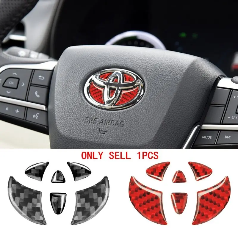 For Benz Car Steering Wheel Sticker Airbag Cover Trim Carbon Fiber Red Sticker For Mercedes-Benz CLA GLA New C E Class