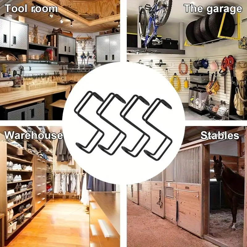 4/8pcs] Essential Storage Tool for Stables, Horse Rope And Halter Hooks, Horse Bucket Hooks, Miscellaneous Item Hooks, Convenient And Practical Tool for Organizing Horse Gear, Suitable for Various Stable Scenarios