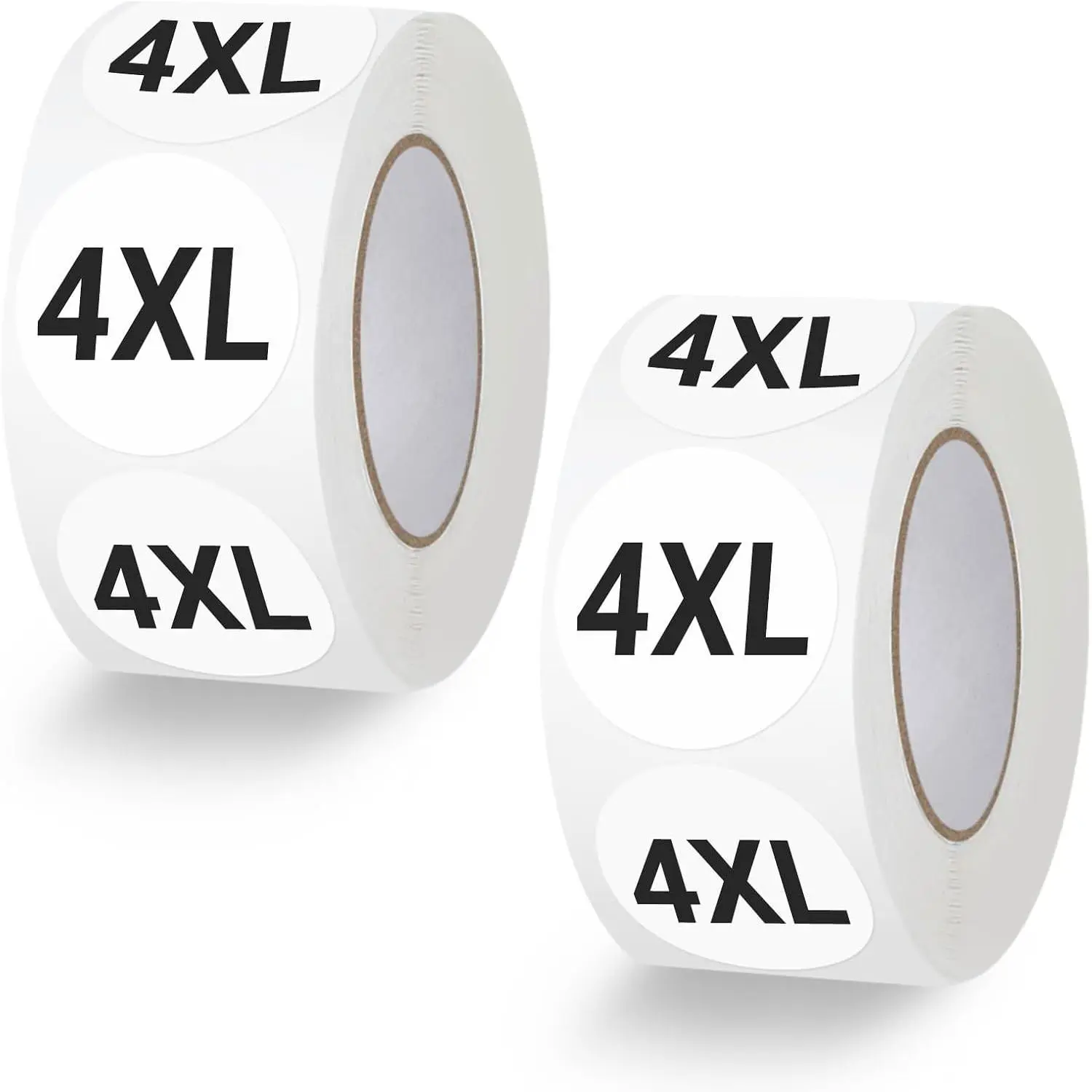 4XL Clothing Size Stickers 1000 Pcs 1 inch 2 Rolls Round Self Adhesive Labels for Clothes T-Shirts Hoodies Sweatpants Small Business Retail