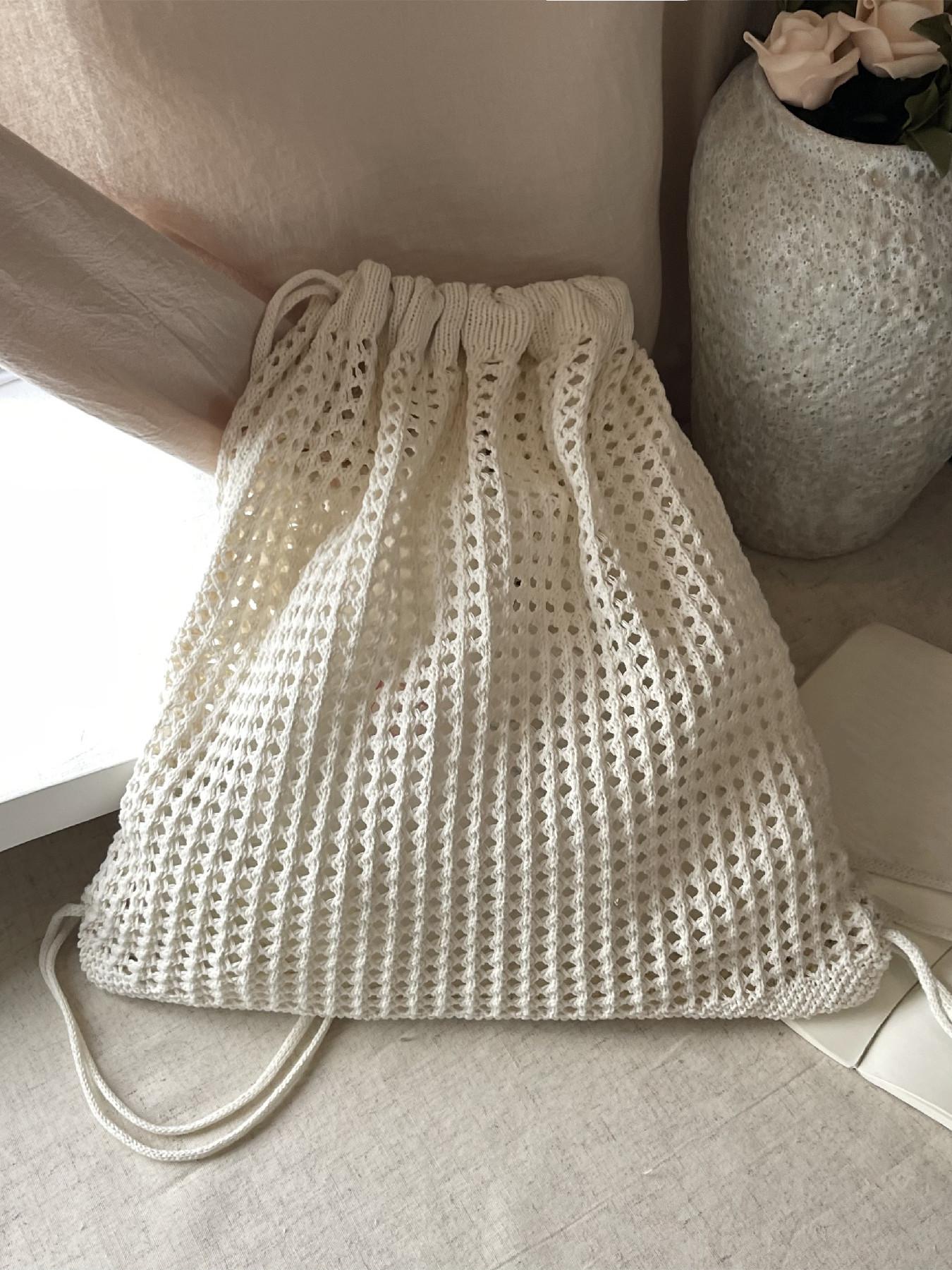 Solid Color Large Capacity Drawstring Backpack, Casual Versatile Bag for Daily Use, Stylish and Functional Travel Bag, Adjustable Shoulder Straps